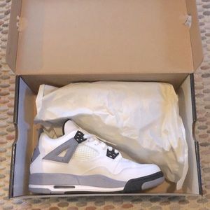 Nike Jordan - Retro 4 - White, Black and Cement Grey